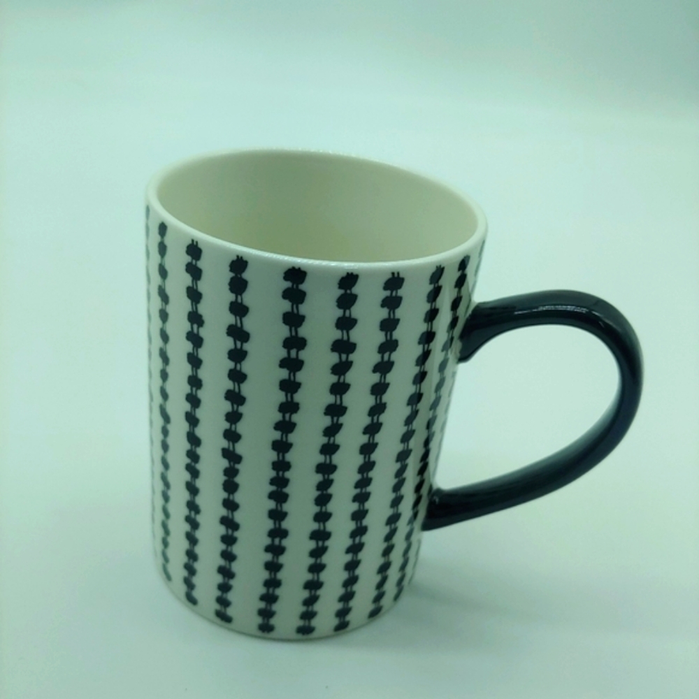 BLACK & WHITE COLLECTION • Pattern Print Porcelain Ceramic Coffee Mug Cup Tea